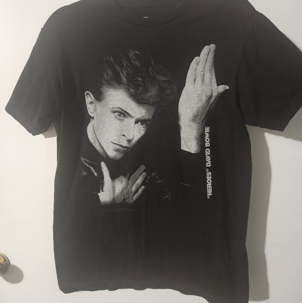 David Bowie- Heros Black Graphic T-Shirt